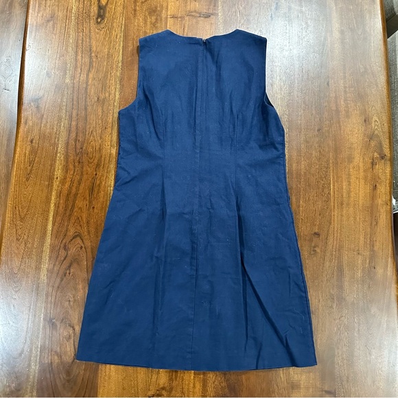 J. Crew Factory Linen-blend Button- Front Mini Dress Size 6 - Picture 3 of 8